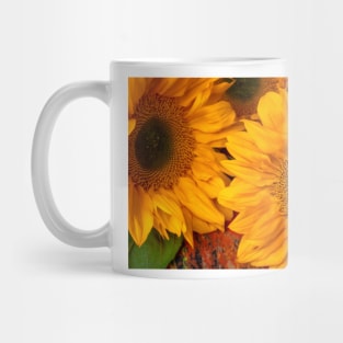 Beautiful White Butterfly On Sunflower Mug